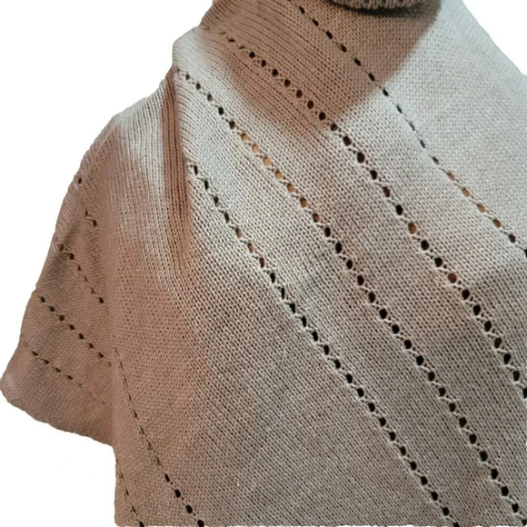 Charter Club Tan Poncho Sweater - Picture 2 of 10